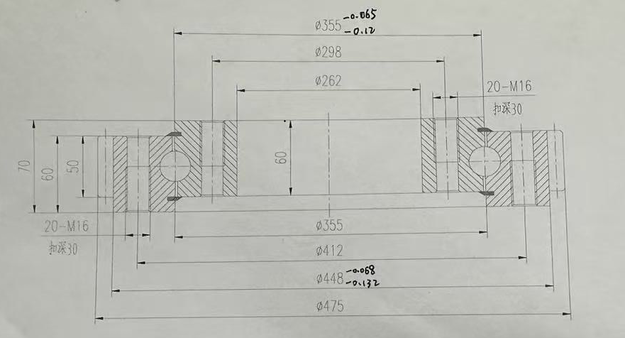 External gear slewing bearing 